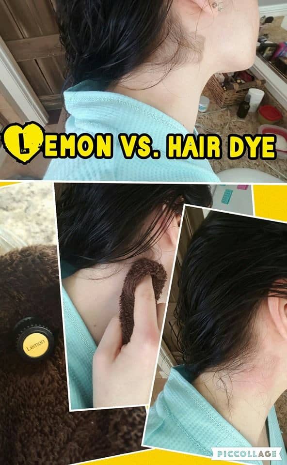 Banish hair dye spots with lemon essential oil